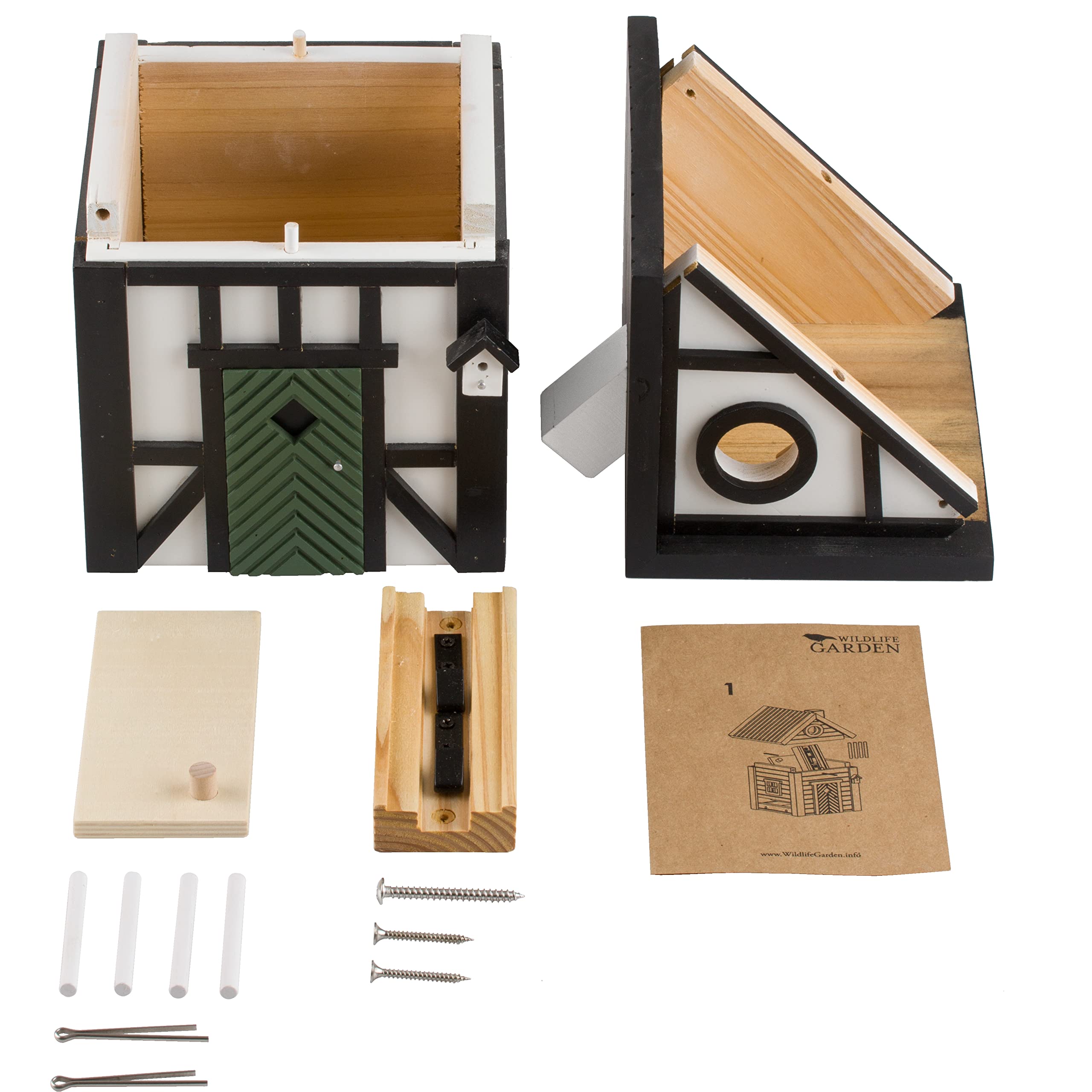 Wildlife Garden WG109 Multiholk Fachwerkhaus - Der Kombinierte Vogelfutterhaus und Nistkasten/Vogelhaus aus Holz