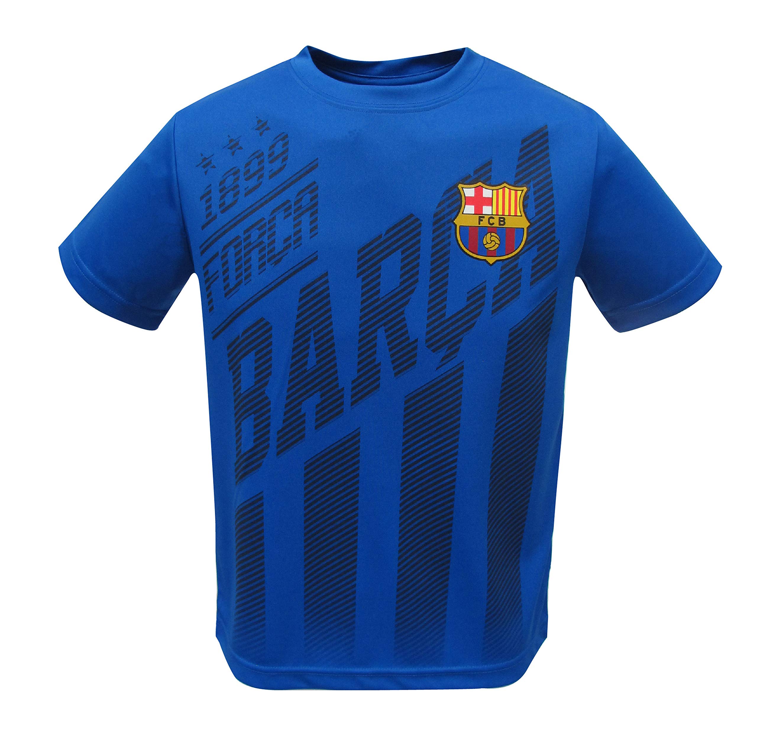 FC Barcelona KidsT-Shirt Officially Licenced Cool Dry Active Athletic Jersey Lightweight Top