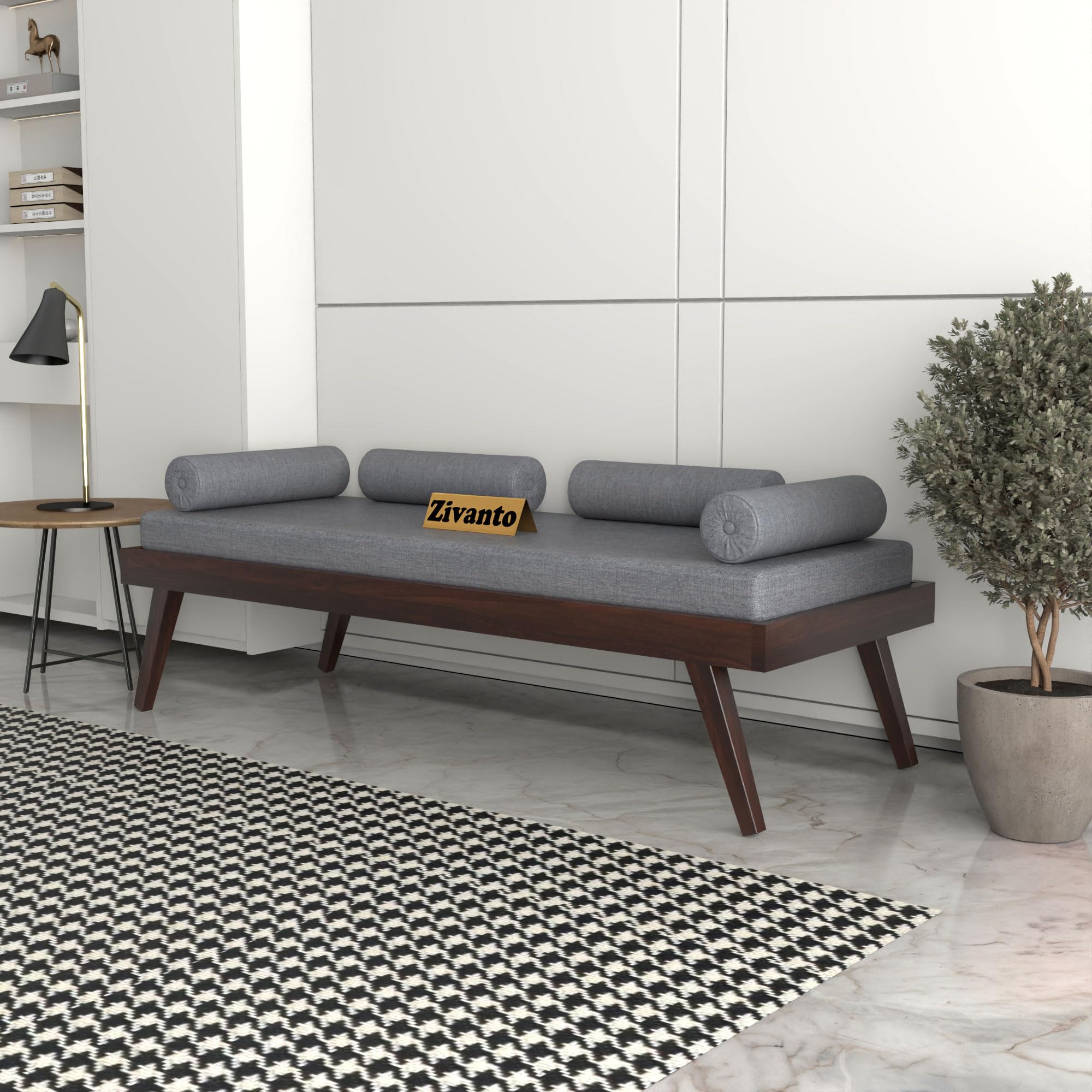 Zivanto Solid Sheesham Wood 3 Seater Sofa for Living Room | Wooden Sofa Cum Couch/Bed | Three Seater Sofa Couch for Hall | 3 Seater Sofa Set with Base Cushion for Office & Lounge | Rosewood, Walnut (B0DGL3BR9Y) Amazon Price History, Amazon Price Tracker