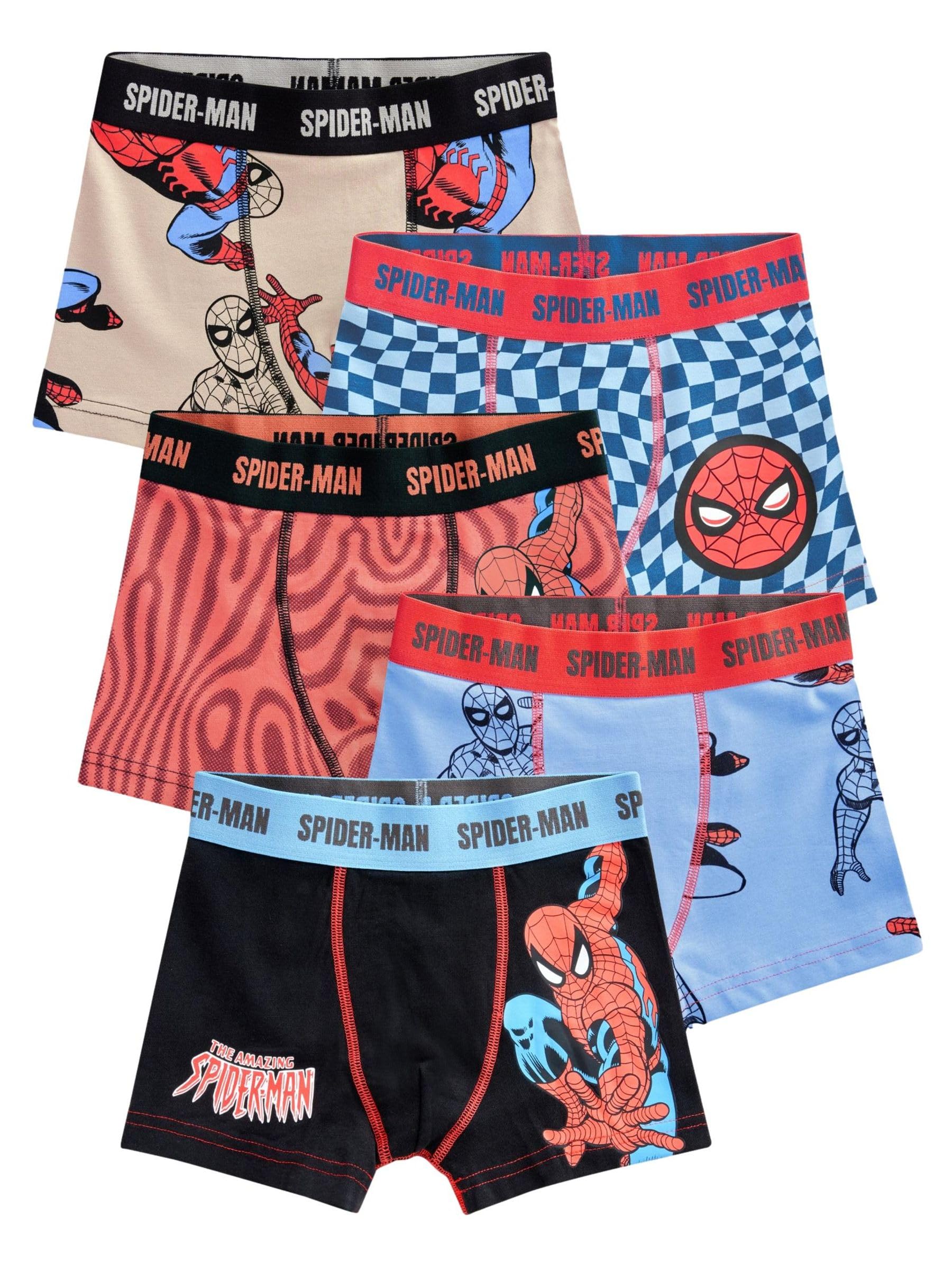 NEXT Garçon Boxer Spiderman, Lot de 5