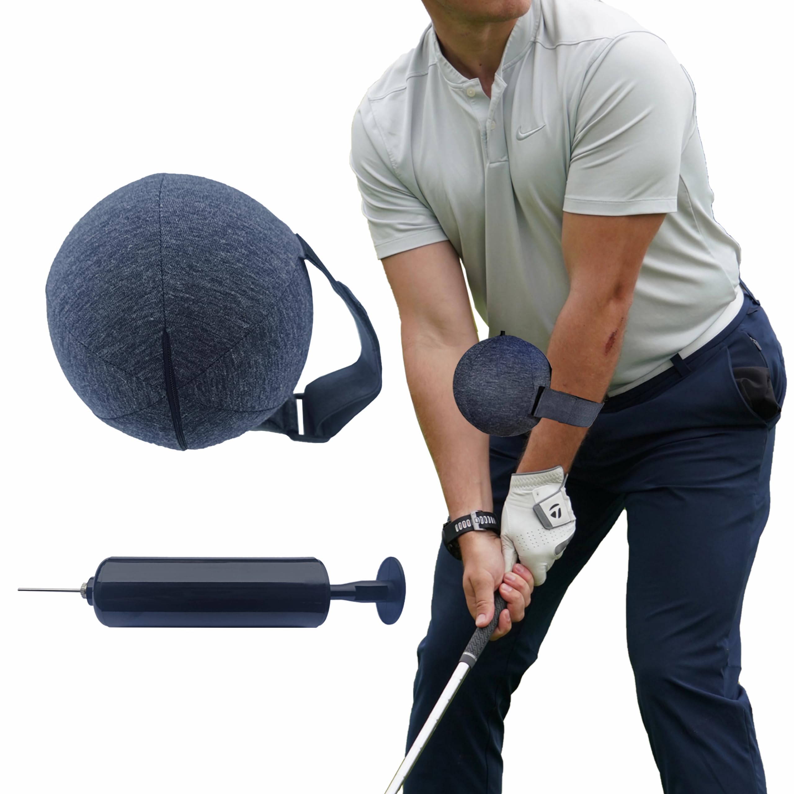 Generic Tour Striker Smart Ball Golf Training Aid, Smart Ball Golf Training  Aid with Air Pump and Adjustable Arm Bandage, Suitable for Beginner Golfers  to Assist Arm Posture Correction Training : Amazon.sg: