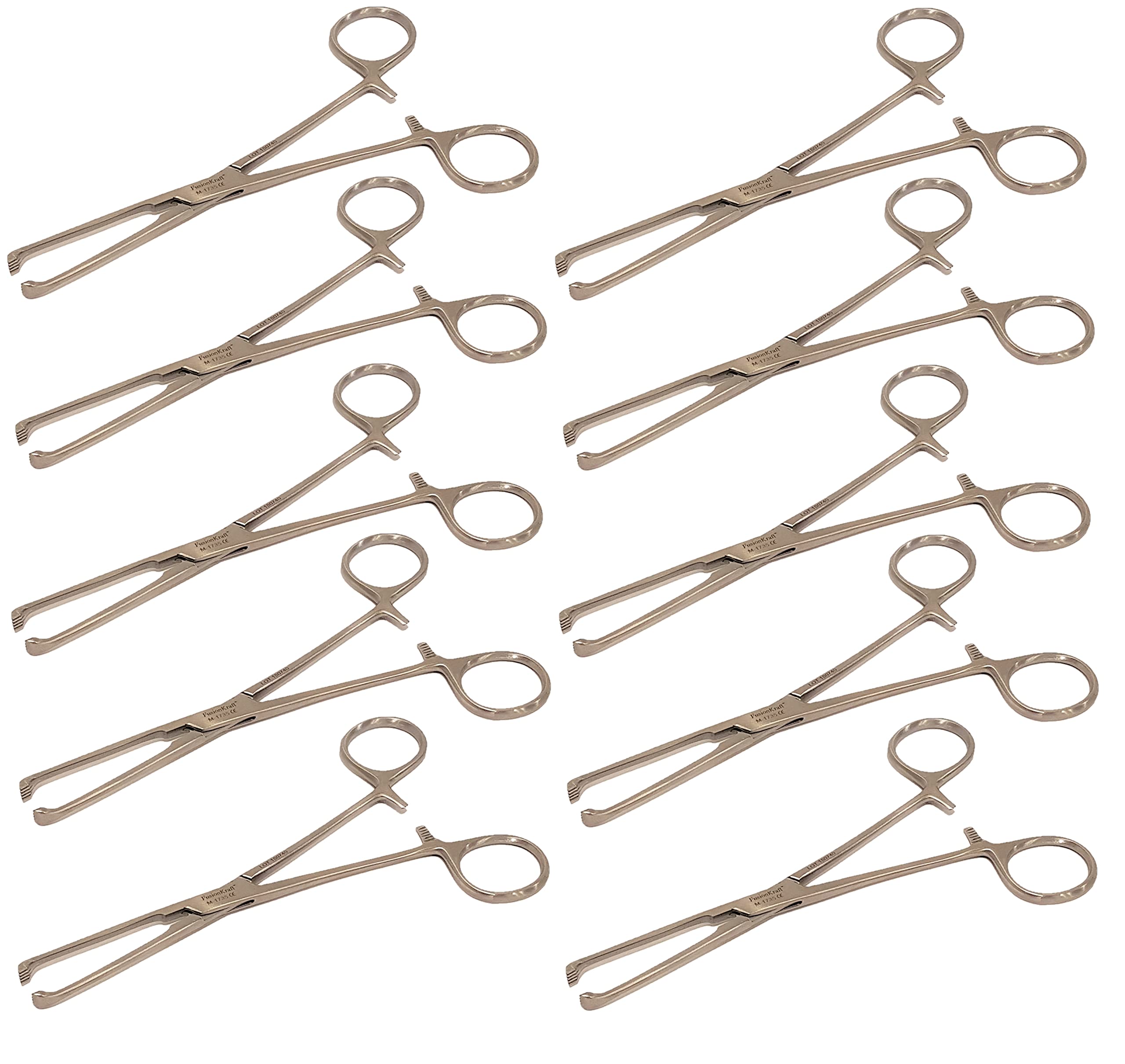 FusionKraft Allis Tissue Holding Forceps, 6" (Pack of 10)