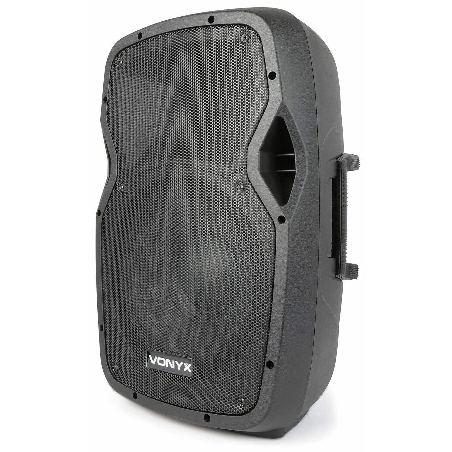 Vonyx AP1200PA - Mobile PA Anlage, Partybox Bluetooth mit Akku, 600 Watt Party Lautsprecher mit UHF-Mikrofon, Kabel-Mikrofon und Wireless Headset, Musikbox Bluetooth Groß, MP3 - USB/SD, Handgriff