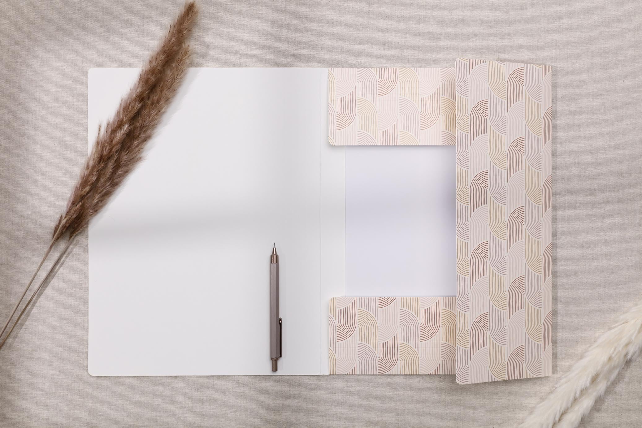 Clairefontaine 116073C, A 3 Flap A4 Cardboard Elastic Folder with Warm Colours and Geometric Shapes, Home Office - Image 3