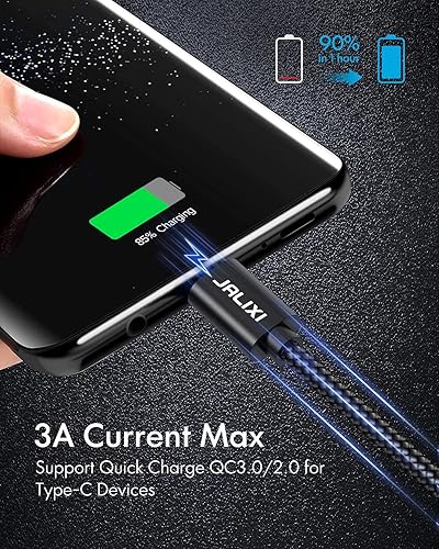Miniatura 3 de JALIXI Cable USB a USB C de carga rápida, 3 unidades de 3 pies+6 pies + 10 pies Cable de carga tipo C para iPhone 15 Pro Max, para Samsung Galaxy