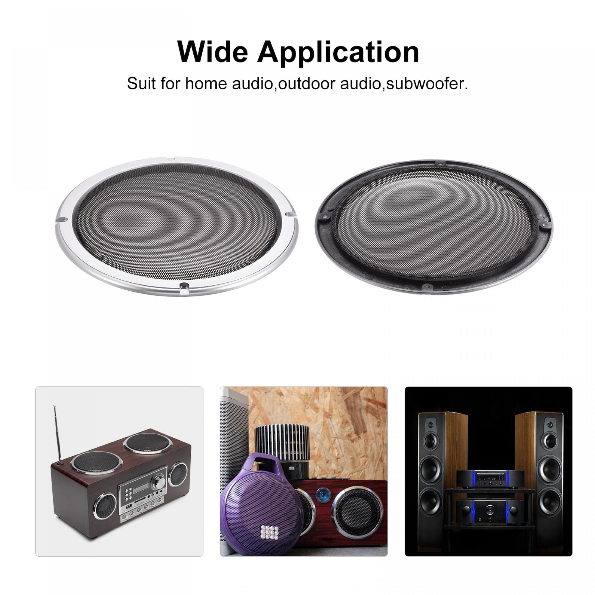 2 Pièces 3 "couvercle De Haut-parleur Audio Cercle Décoratif Maille