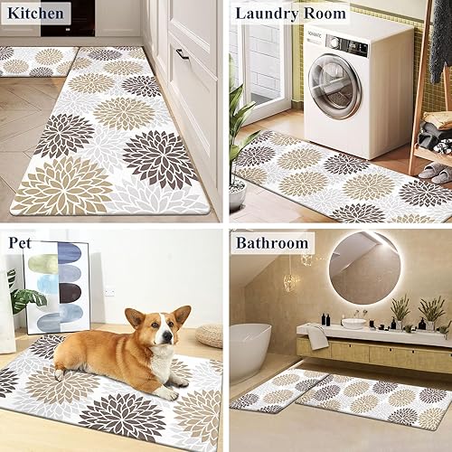 Miniatura 30 de HEBE Kitchen Mat 20"x71" Anti Fatigue Floor Mat Runner Non Slip Kitchen Mats for Floor Waterproof Kitchen Rugs and Mats Ergonomic Cushioned Comfort