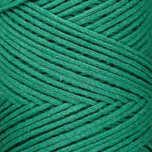 Miniatura 4 de Makromecity, Cordón de macramé de algodón de 0.079 in x 195 yardas (590 pies) de algodón reciclado de 0.079 pulgadas, hilo de ganchillo para