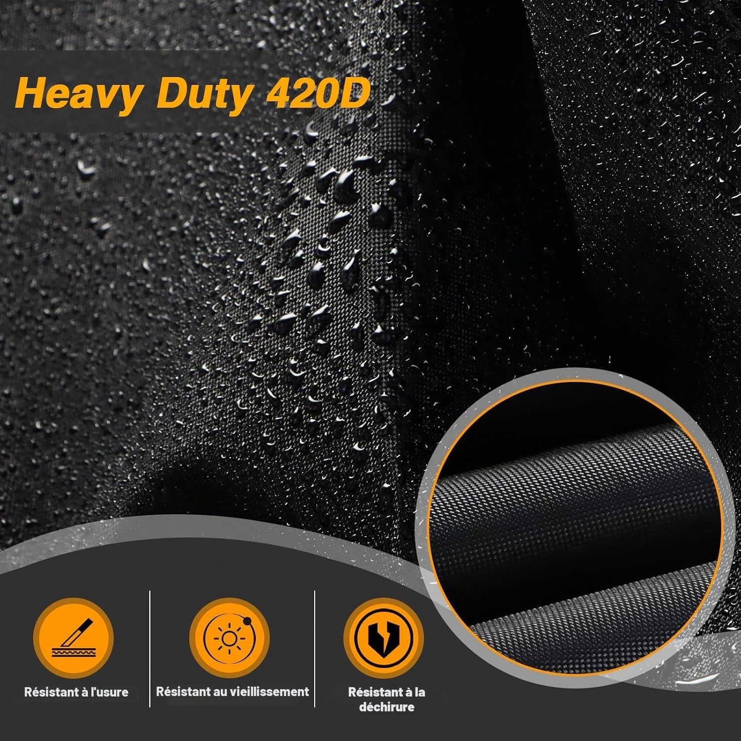 EVRBUL Housse de véhicule à 3 roues anti-poussière et imperméable pour moto compatible avec Can-Am Ryker 600 Ryker 900 Ryker Sport Ryker Rally Edition jusqu'à 261,6 cm