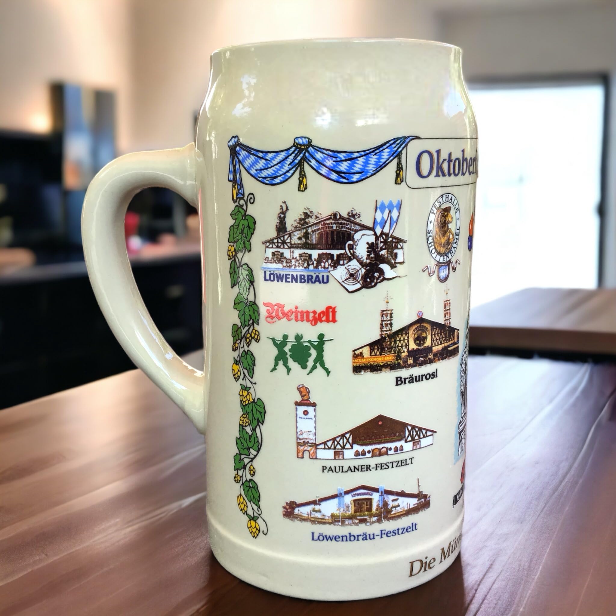 Boccale da collezione originale Oktoberfest 2002 Wiesn Wirtekrug in edizione limitata