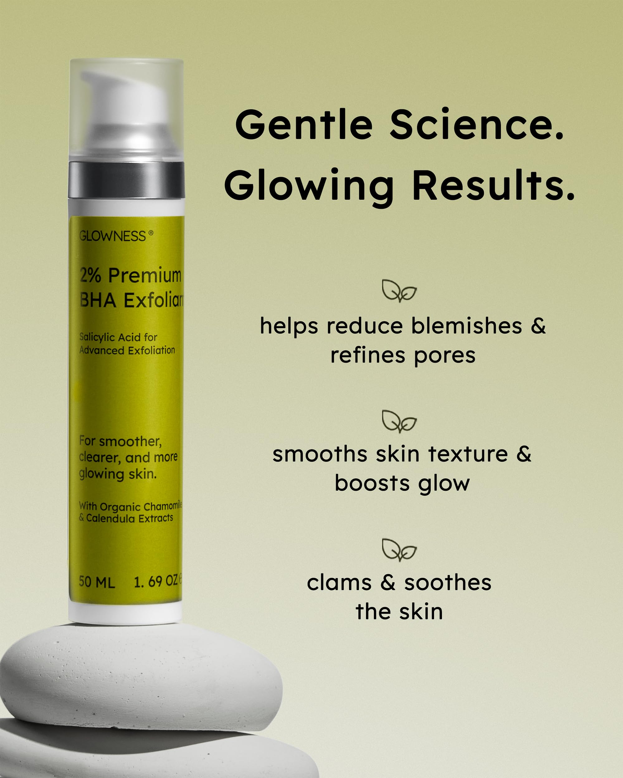 Glowness 2% BHA Face Liquid Exfoliant, Advanced Plant-Derived Salicylic Acid with Botanical Extracts, Helps Reduce Blemishes - Image 2