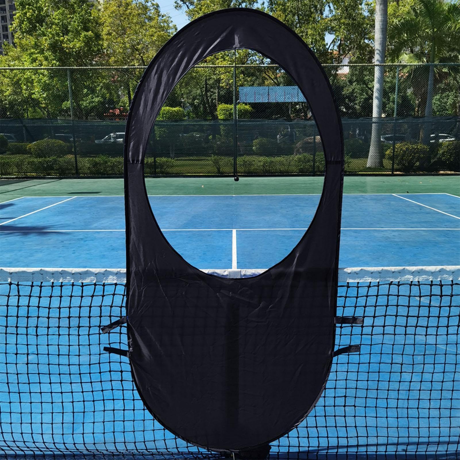 Red de objetivo de tenis, equipo de malla plegable para entrenamiento en interiores al aire libre, gran ventana de práctica para entrenamiento de tenis para mujeres Weiting