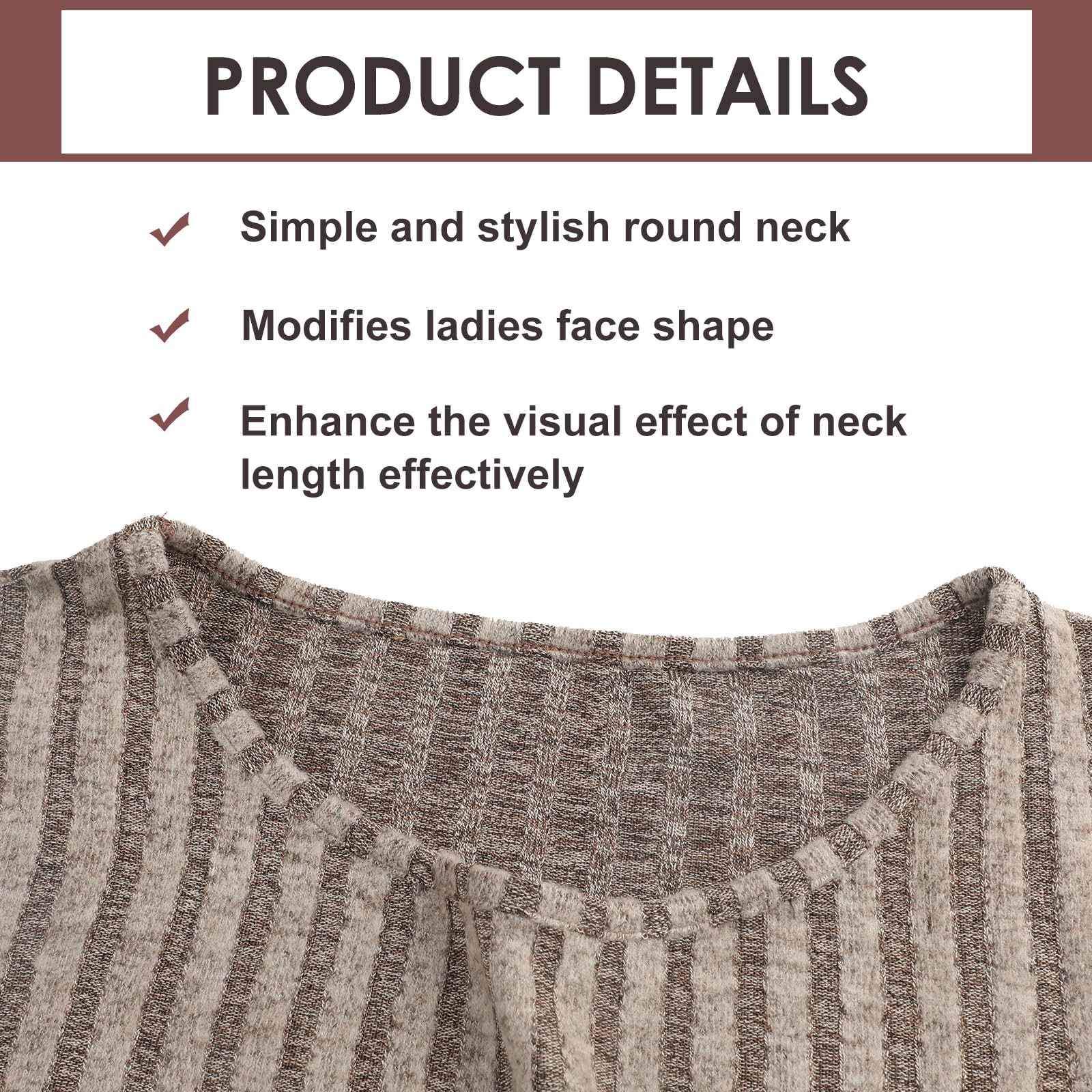 Zetieny Vestito Casual Donna Abito in Maglia a Maniche Lunghe con Scollo Rotondo Pullover Tinta Unita Autunno e Inverno