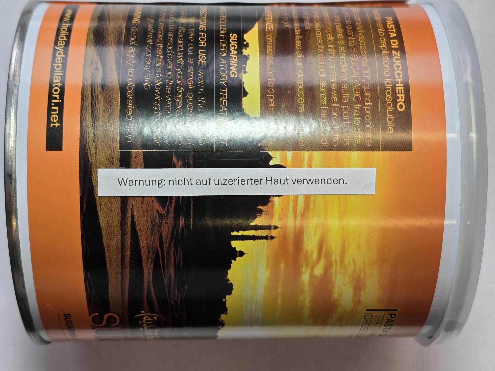 Holiday depilatori Zuckerpaste SUGARABIC 1 kg Sugaring Haarentfernung ohne Vliesstreifen in der Flicking Technik für Erwachsene, Haarentfernung-Enthusiasten, Urlaubszeit