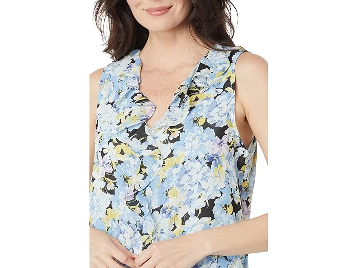 Ruffle V-Neck Sleeveless Blouse - Image 1