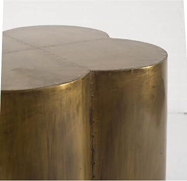Mercana Quatrefoil Accent Table, Brass, 18 W x 18 L x 22 H