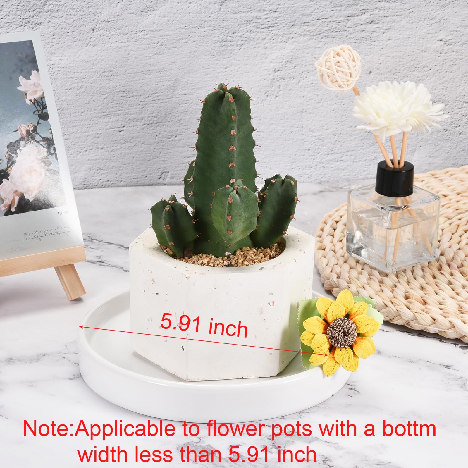 Soucoupes Pour Pots De Fleurs En Céramique - Lot De 2, Diamètre 11.5 Cm, Couleur Rouge Foncé