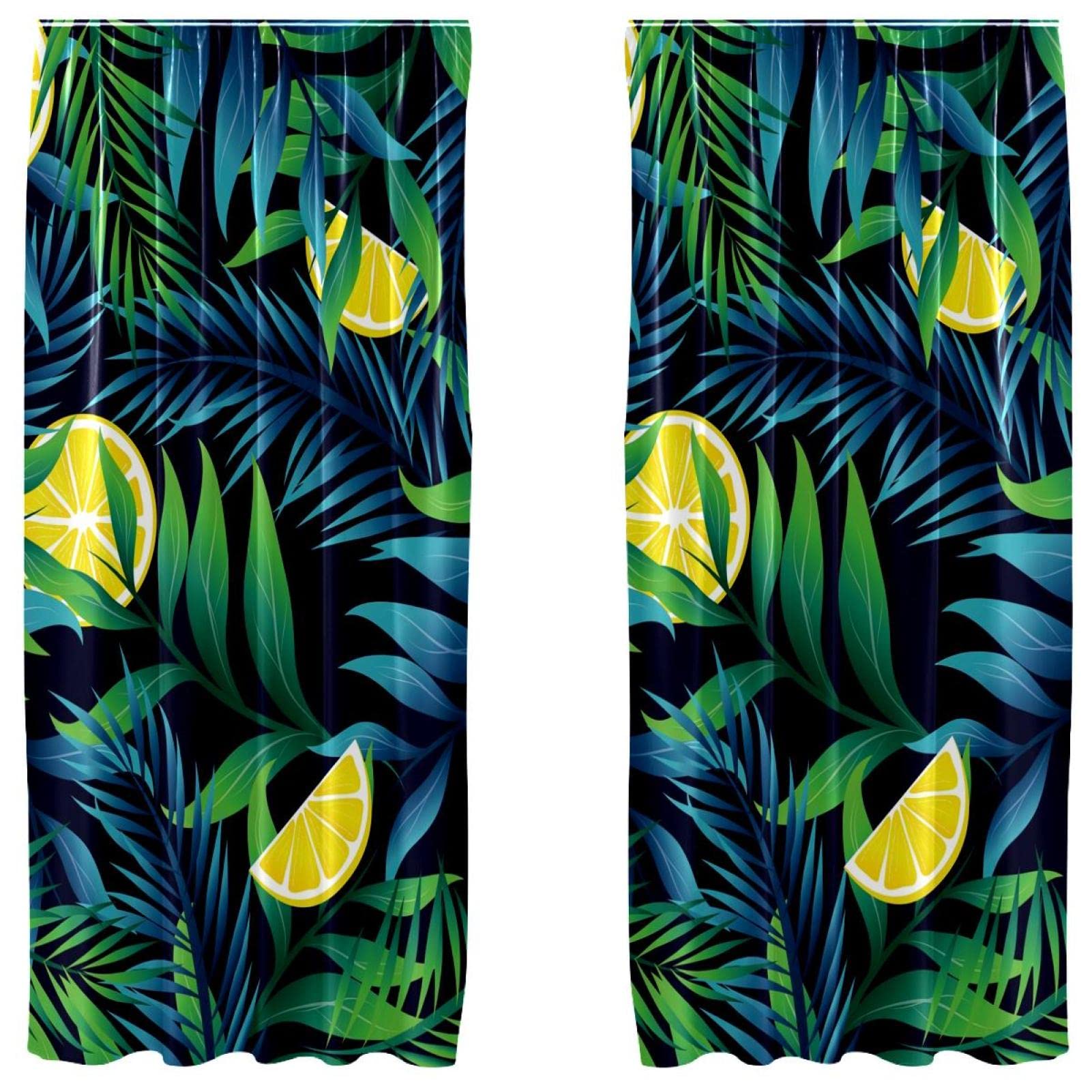 Cortinas de hojas tropicales translúcidas que regulan la luz natural en salones y dormitorios