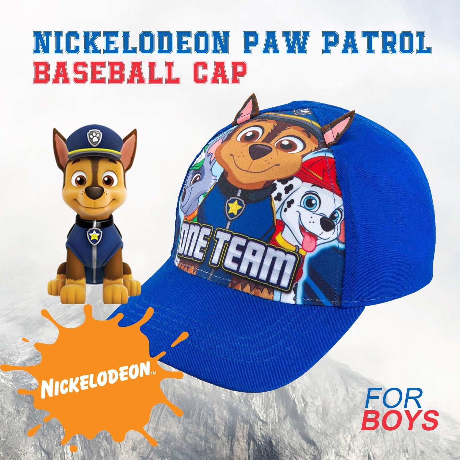 Nickelodeon Toddler Boys Paw Patrol Character Cotton Baseball Cap, Age 2-5 - Image 2