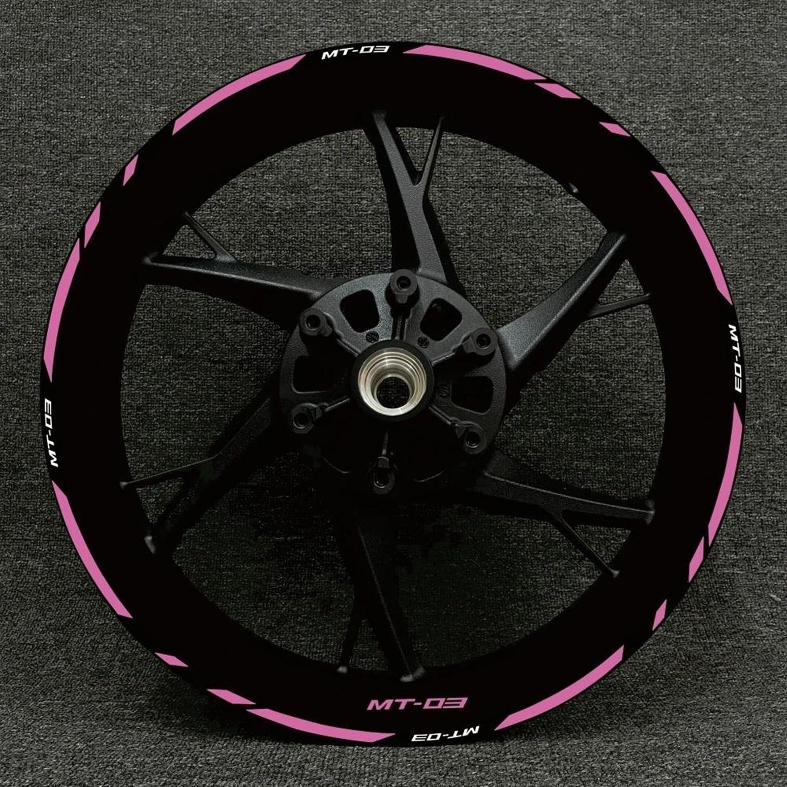Stickers Motorcycle Wheel Stickers Night Reflective Decorative Rim for Yamaha MT-03 MT 03 Mt03(Style 5)