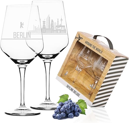 3forCologne | 2er Set Weinglas Berlin | Geschenk in edler Verpackung |...