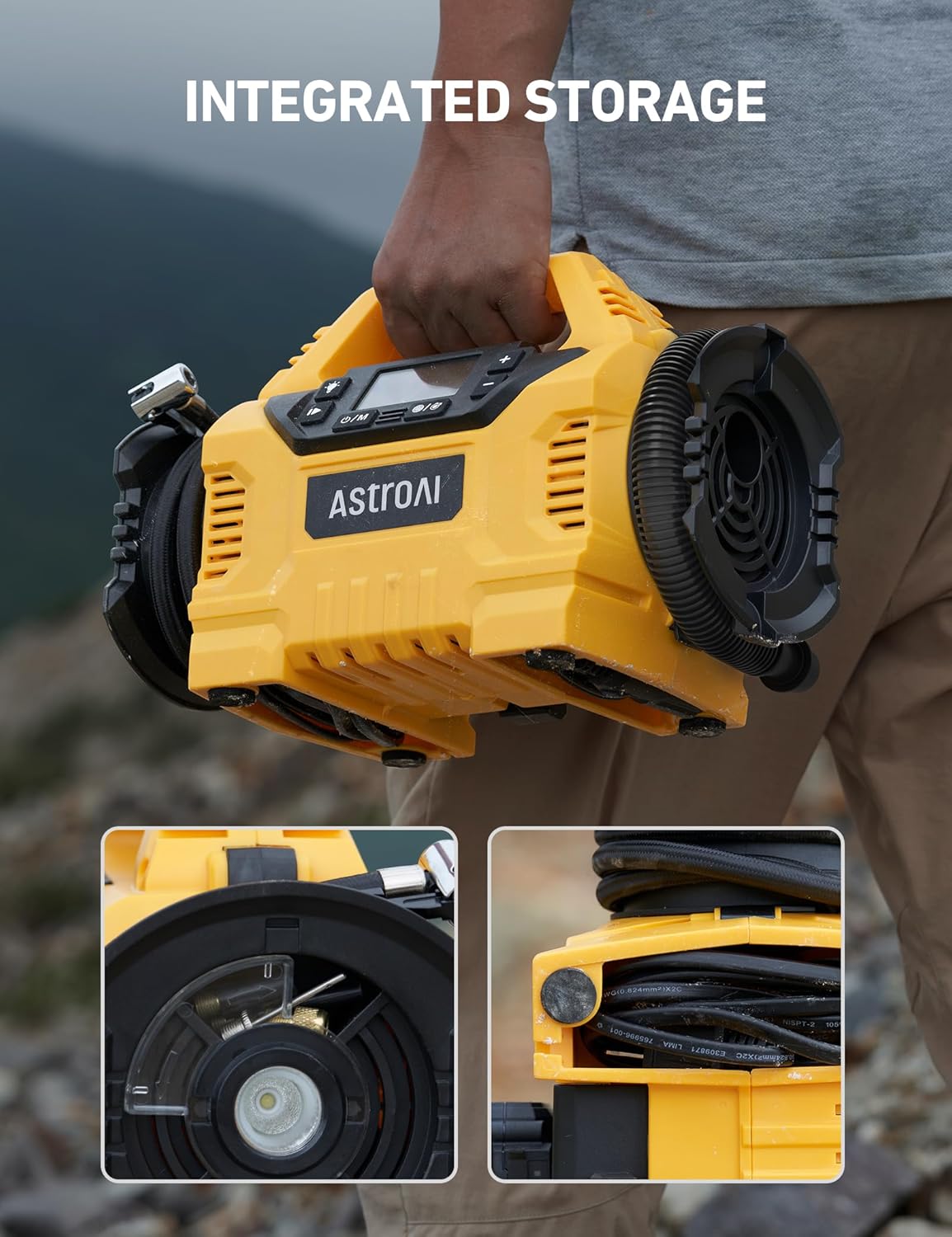 AstroAI Multifunctional Tyre Inflator Air Compressor,Portable Car Tyre Pump 160PSI with HD Screen, 3 Power Sources & Dual Powerful Motors, Heavy Duty Air Pump Inflation/Deflation 9 81tisL8WEhL. AC SL1500