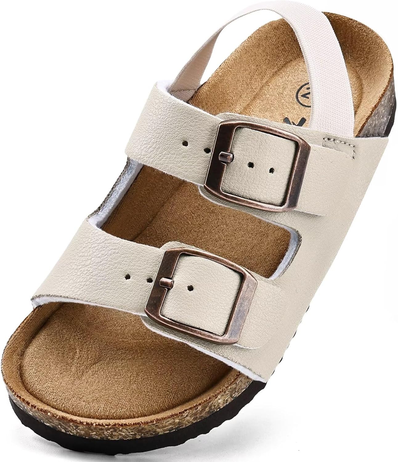 Torotto Toddler Boys Girls Cork Footbed Sandals with Arch Support & Adjustable Straps for Indoor & Outdoor