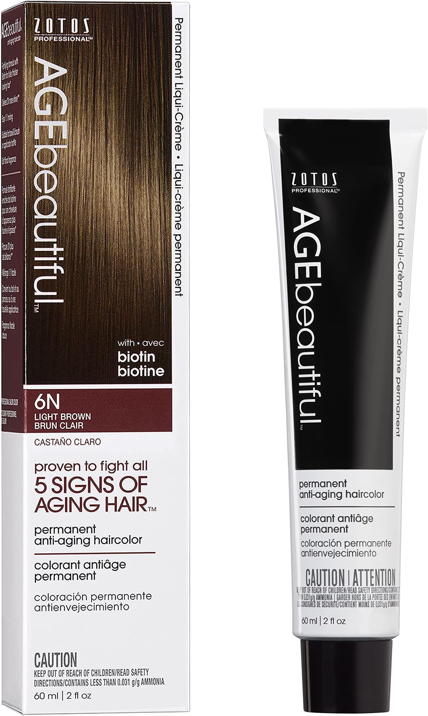 Permanent Hair Color Dye Liqui Creme | 100% Gray Coverage | Anti-Aging Haircolor | Biotin for Thicker, Fuller, Healthier Hair | Professional Salon Coloring