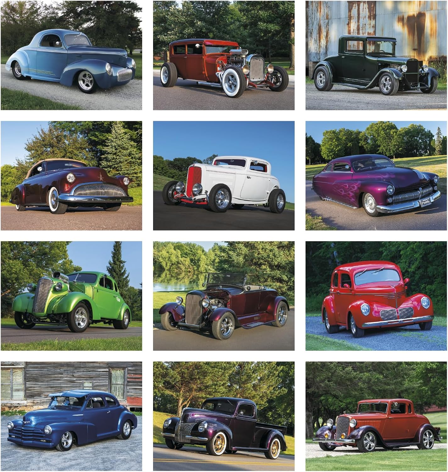 Street Rods Car 2026 Hanging Wall Calendar - 19" x 11" (Open) 2026 Monthly Appointment Planner and Organizer. These custom street rods will catch your attention all year. - Image 3