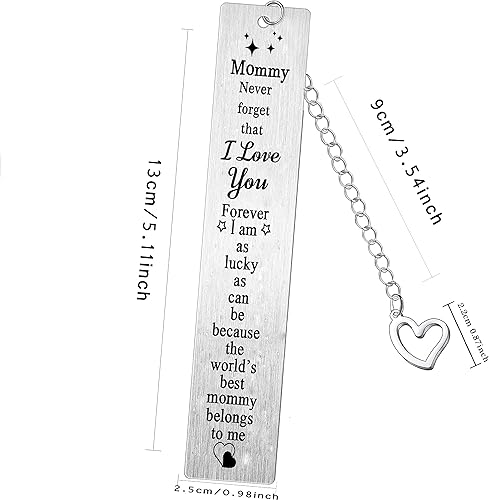 Miniatura 2 de Marcapáginas para mamá, regalos para el día de la madre, cumpleaños, regalos de Navidad de hija, hijo, madre, amante de los libros, regalo con texto