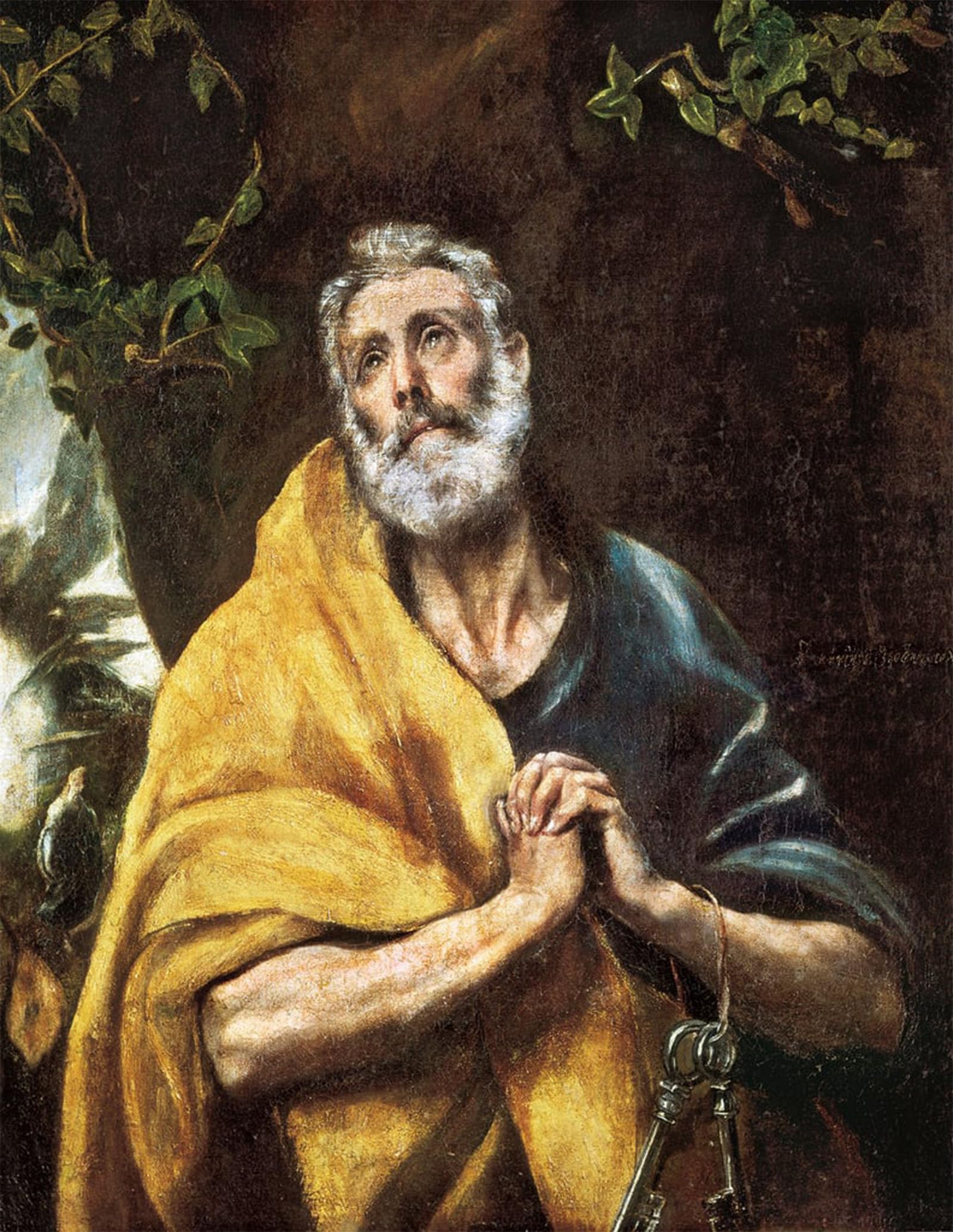 SERENDIPITP Abstract Painting Mural Print Picture Wall Decor Painting the Tears of Saint Peter by El Greco Vintage Wall Artwork for Home Decor 60x90cm