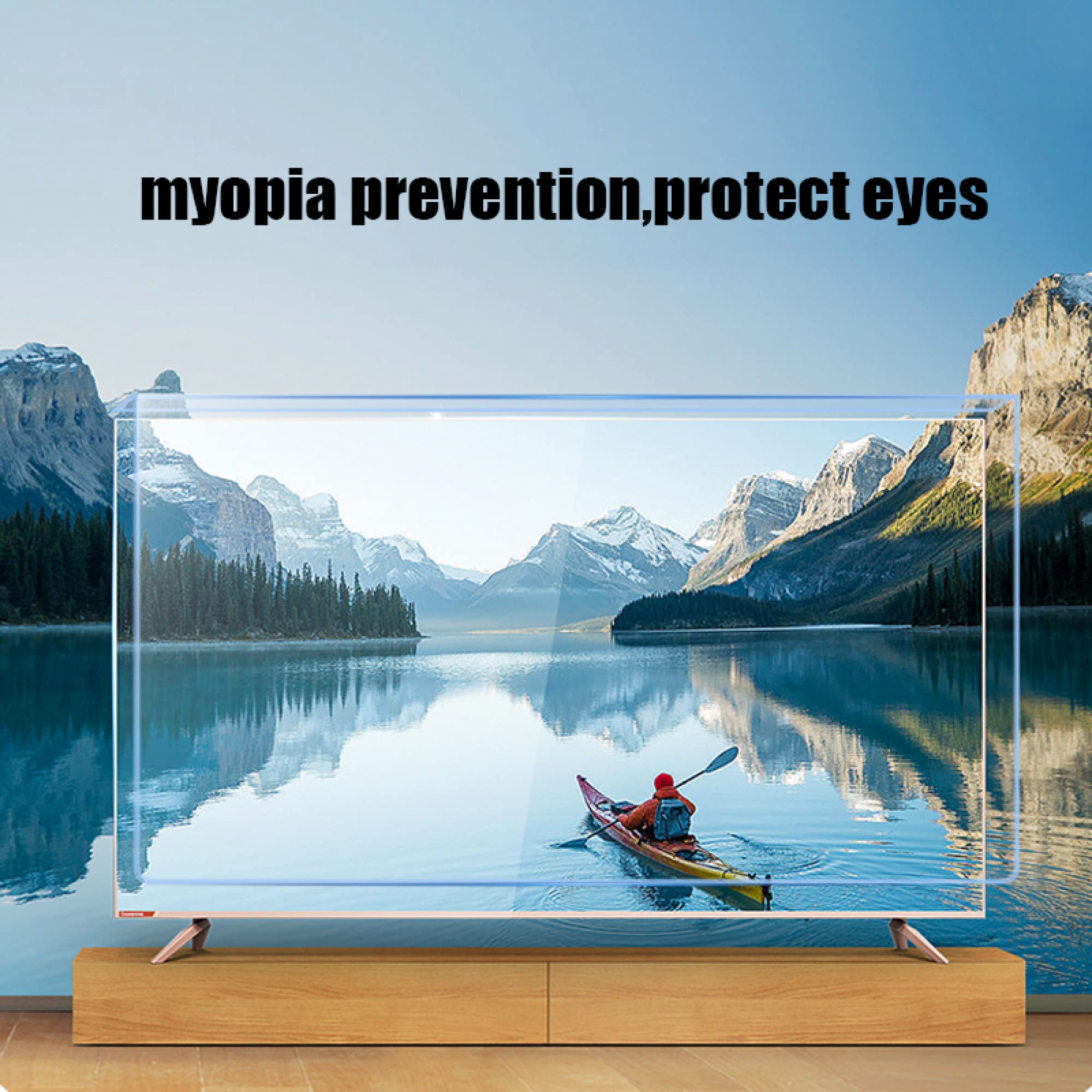 Proteggi Schermo Opaco antiriflesso, Filtro Anti Luce Blu/Anti-Impronte, per Monitor TV da 32-75 Pollici, Proteggi i Tuoi Occhi/Trasparente (Clear 75 Inches 1645x930mm)