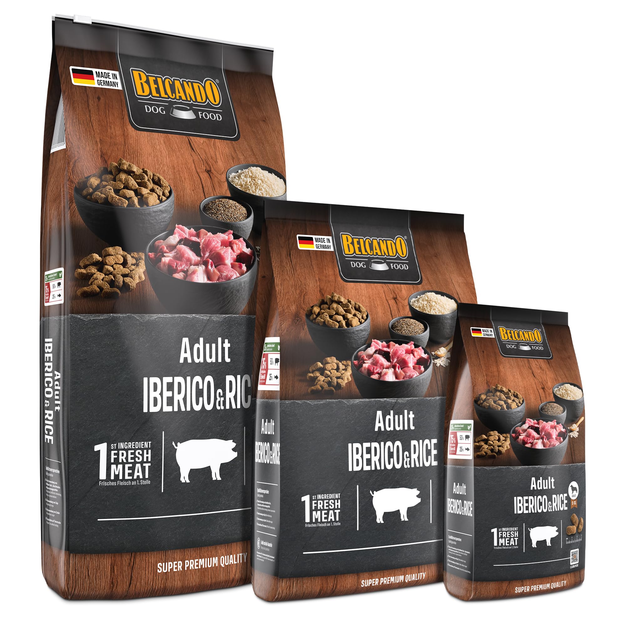 Belcando Adult Ibérico & Rice [12,5 kg] Alimento para Perros | Comida Seca para Perros | Alimento Completo para Perros Adultos de Todas Las Razas a Partir de 1 año