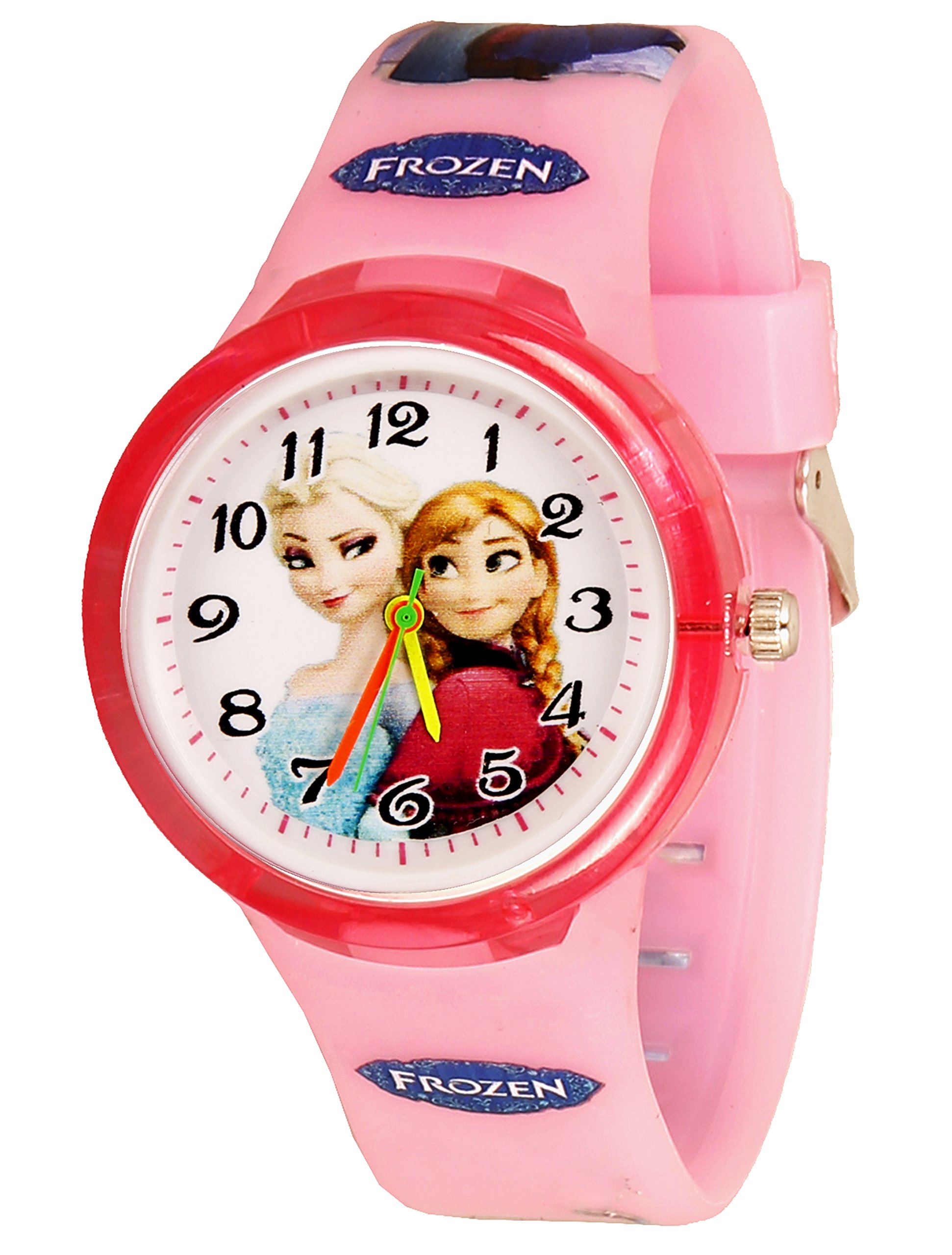 Time UpAnalog Dial Frozen Princess Light Pink Watch for Kids