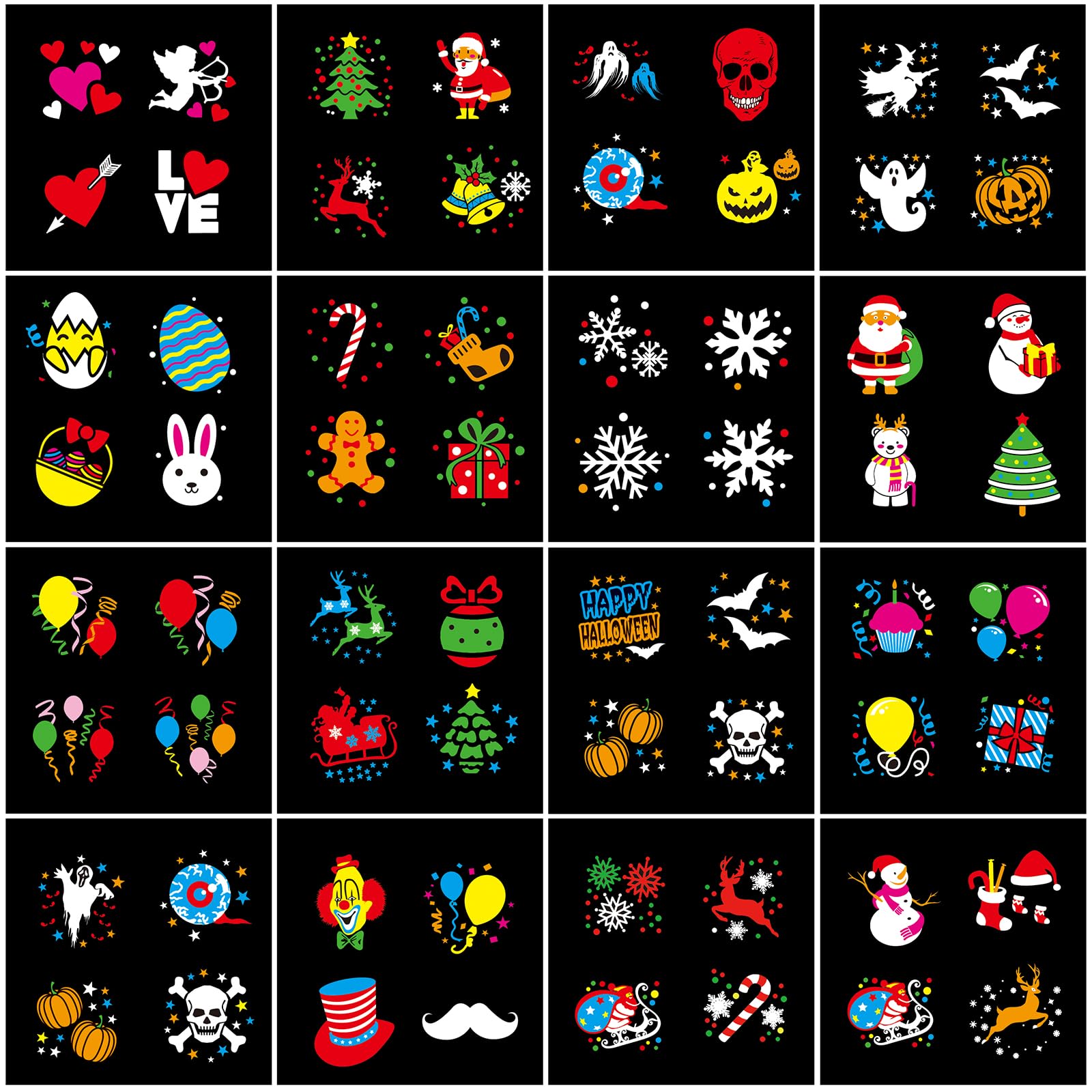 Proiettore Luci Natale, Proiettore Luci Natale Esterno 16 Diapositive Modelli con Telecomando e Timer, Impermeabile IP65 Proiettore Natale Esterno & Interno per Natale Giardino