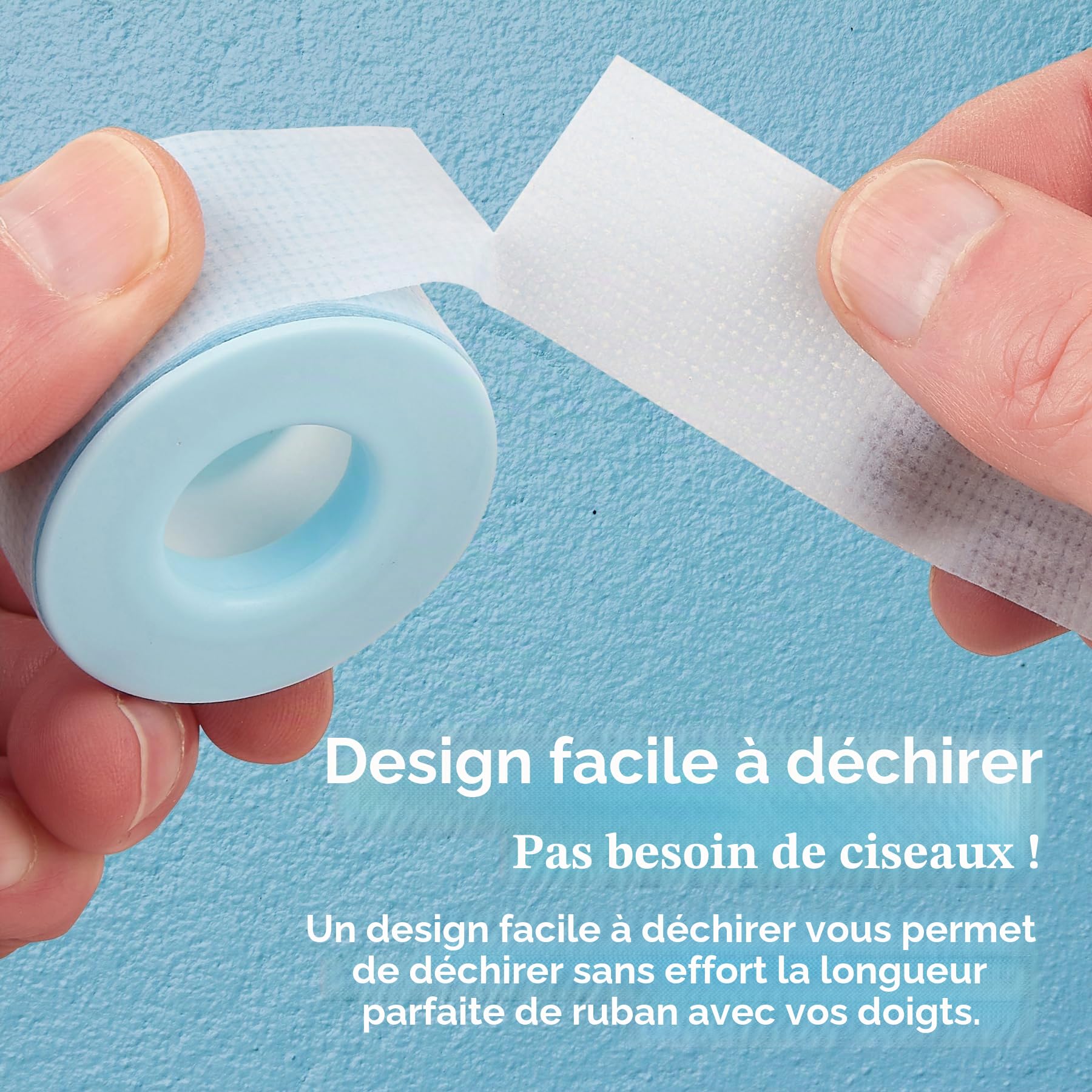 Rouleau de ruban adhésif MEDca pour peaux sensibles à faible traumatisme, 1 pouce x 4 mètres, paquet de 2 rouleaux