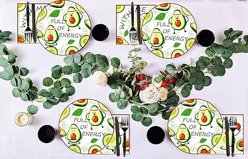 Miniatura 6 de 40 piezas de suministros de fiesta de frutas de aguacate de verano, platos de papel de aguacate con temática de aguacate de 7 pulgadas, platos de