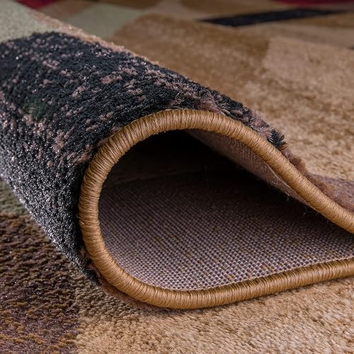 Miniatura 10 de Rugshop - Alfombra contemporánea y abstracta con círculos, perfecta para zonas muy transitadas, como tu sala de estar, dormitorio, oficina en casa o