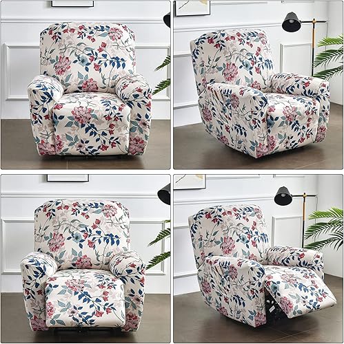 Vista 130 de Eco-Ancheng Fundas reclinables Lazyboy de 4 piezas, fundas para sofá reclinable, fundas antideslizantes para sillas reclinables, con bolsillos de 1