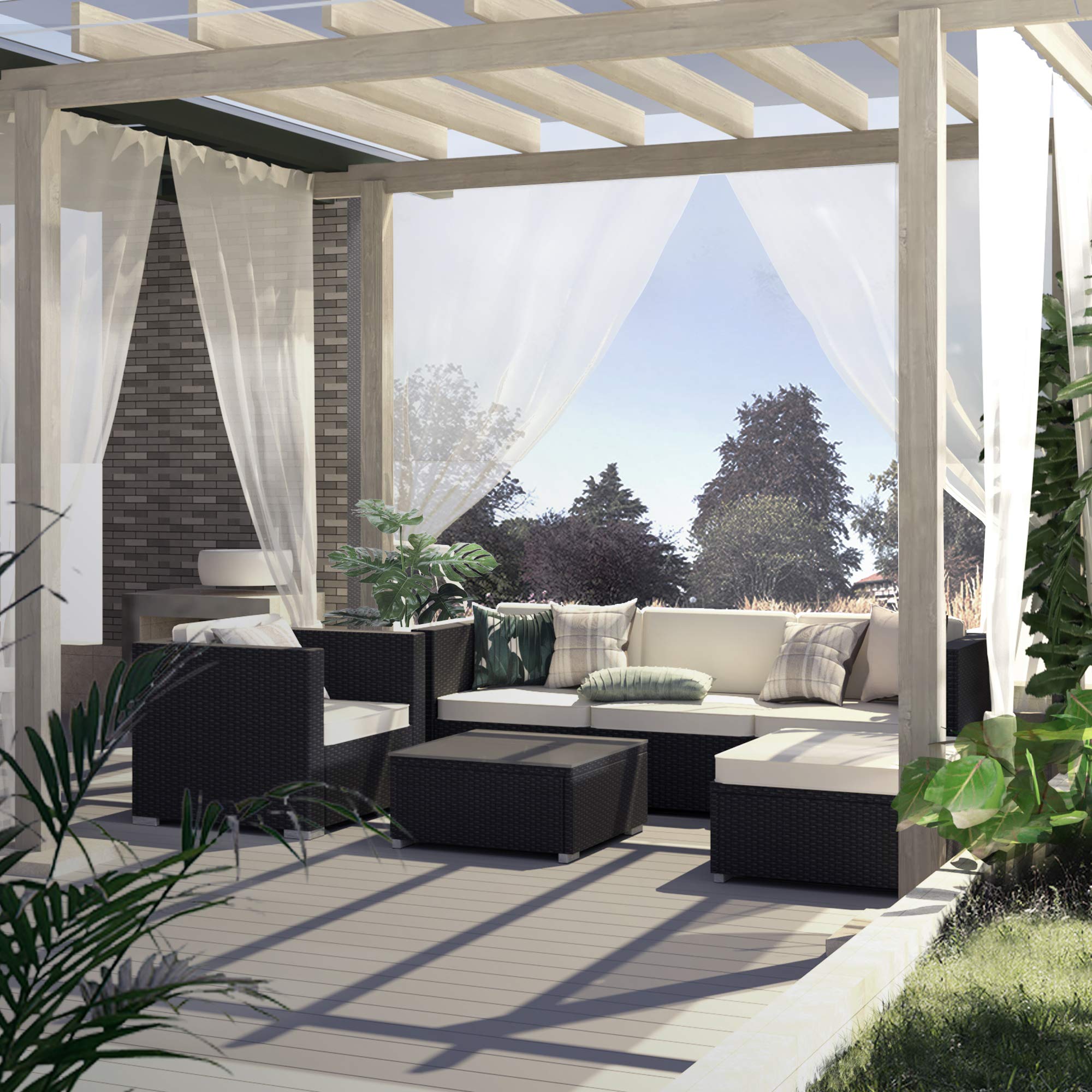 Buy Cloud ain Finefind Outdoor Sectional 4Piece Patio Furniture All Weather Wicker Furniture