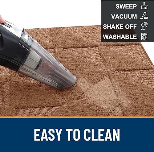 Miniatura 5 de OLANLY Tapetes para puerta para interiores, antideslizantes, absorbentes, resistentes a la suciedad, lavable, tapete de bajo perfil para entrada (30