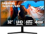 SAMSUNG 32 "60Hz Black UHD 4K High Resolution Computer Monitor with Display Port, Eye Saver/Flicker Free Mode, FreeSync - (LU32J590UQNXZA) [Canada Version]