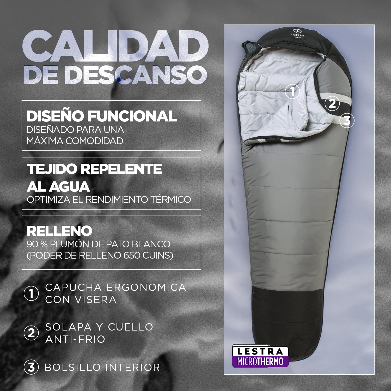 Lestra Sport – Greenland 200 — Sacco a Pelo Freddo Estremo — T° Limite Comfort -11°C — Caldo & Confortevole — Adulto