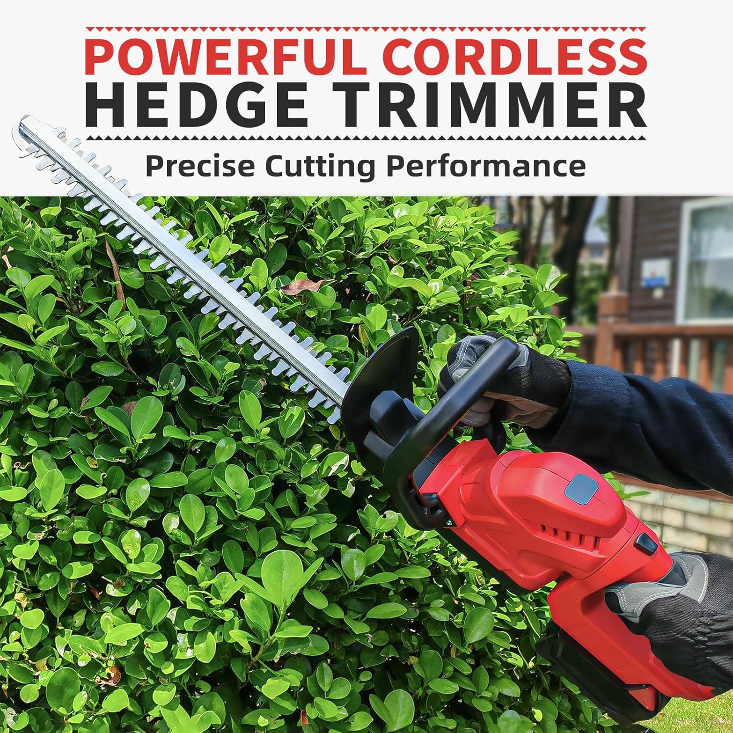 Cordless Hedge Trimmer with Rotatable Handle for Milwaukee M18 Battery, 52cm Brushless Motor Trimmers Battery Powered, Electric Hedge Trimmer Cordless Bush Trimmers for Garden(Battery Not Included)