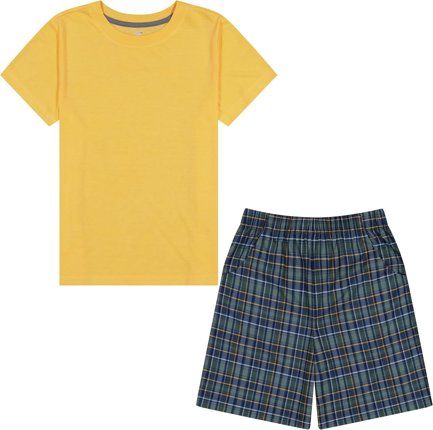 US Angels Pajamas Set for Boys, 4-Piece Set, Short Sleeve Shirt with Pajama Shorts - Image 8