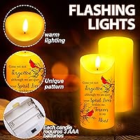 Vista 4 de Velas conmemorativas, regalos conmemorativos, velas LED conmemorativas para la pérdida de un ser querido, velas sin llama, regalos de duelo, velas a