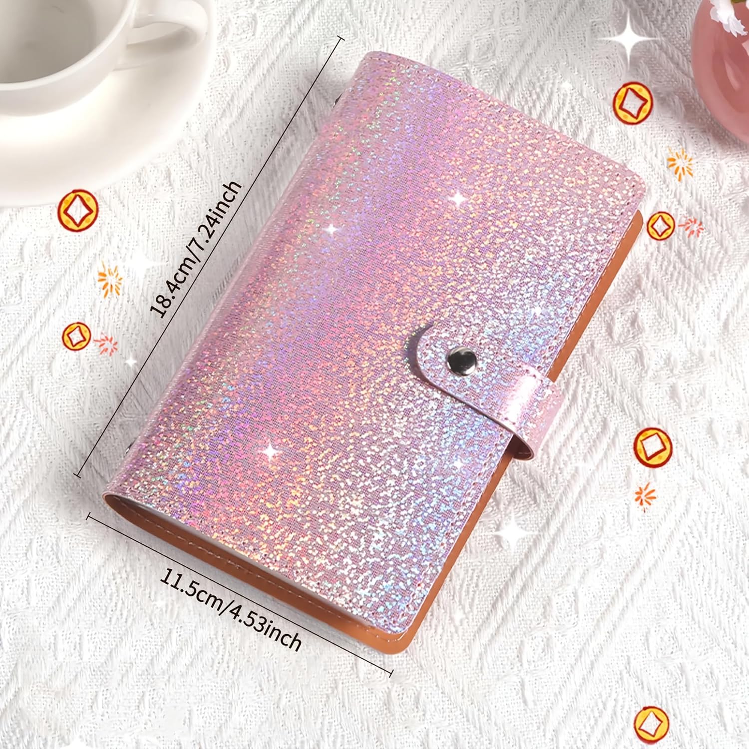 A6 Large Capacity Storage Book, 50-Page Savings Organizer for Banknotes, Stamps and Cards - Collectors Album, Random Color