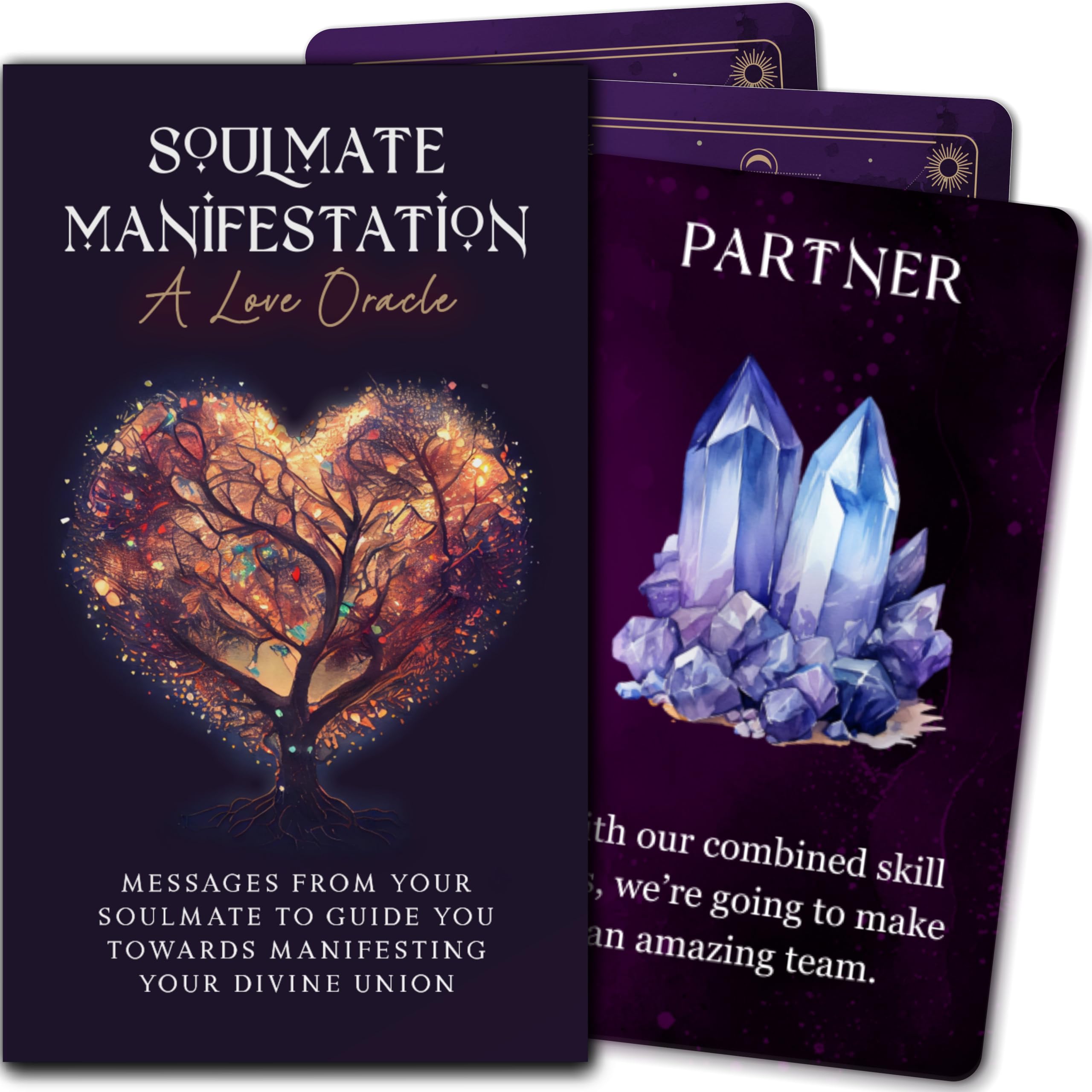 Soulmate Manifestation: A Love Oracle - Messages From Your Soulmate to Guide You Towards Your Union - Deck of 55 Romance Oracle Cards with Meanings on Them for Beginners to Advanced Readers