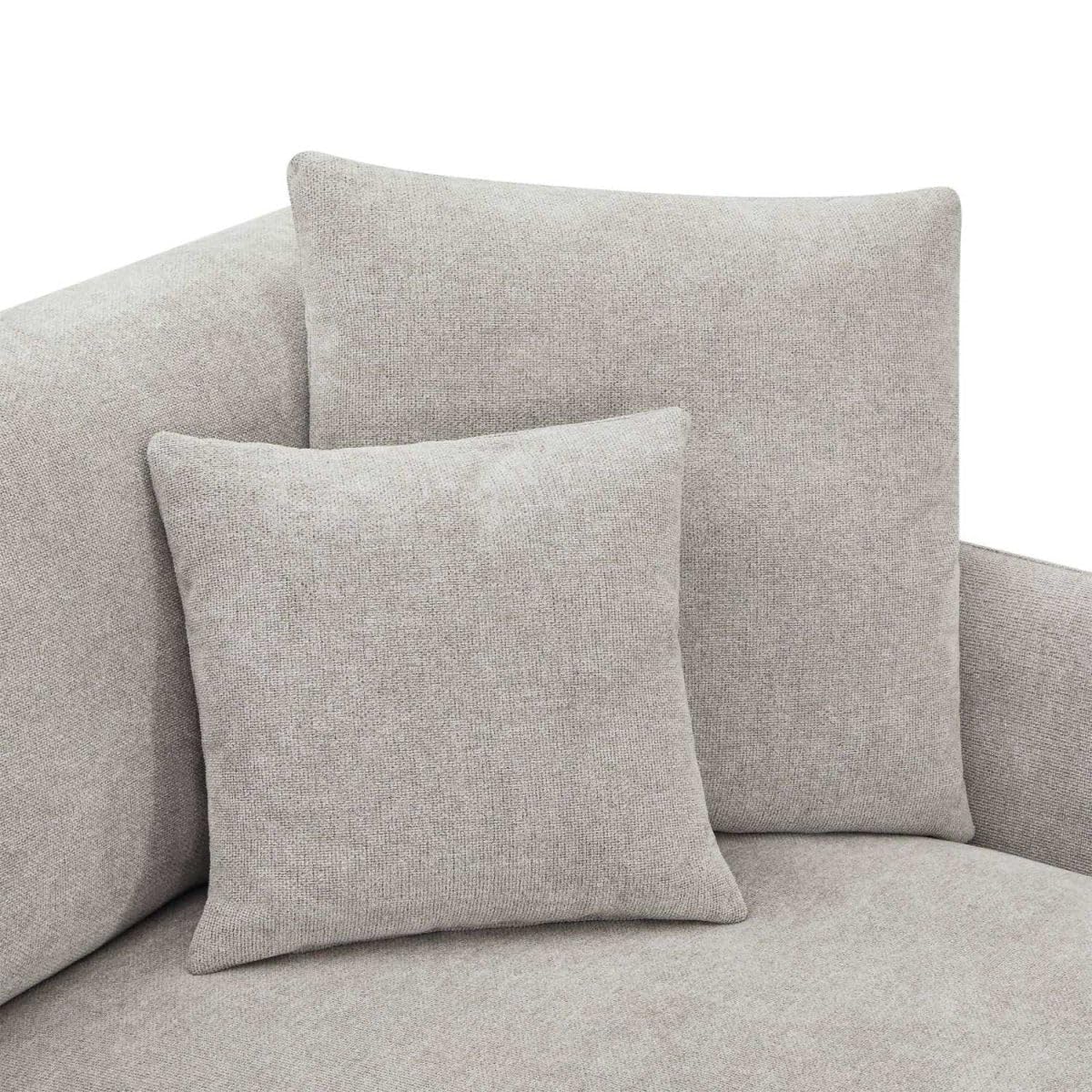 Furnhouse Maggie L-Form Ecksofa | Federkern & No-Sag | 3-Sitzer Ottomane Rechts Grau – Skandinavisches Design