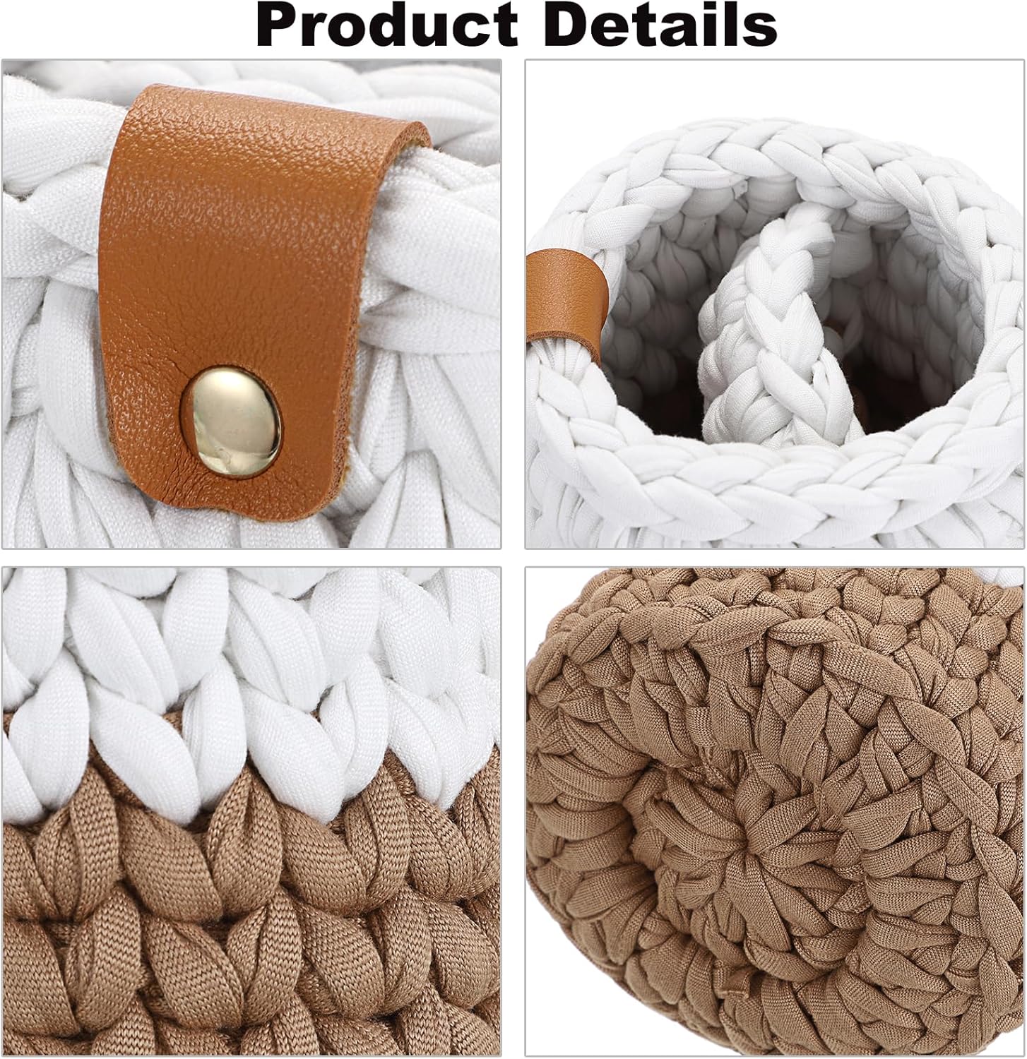 JUXYES Double Eyeglasses Holder for Nightstand, Boho Woven Protective Glasses Holder Stand with 2 Sections, Soft Glasses Stand Case Eye Glasses Storage Organizer for Nightstand, Desk, Office